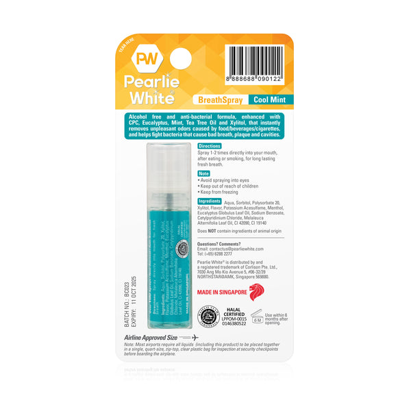 Pearlie White BreathSpray CoolMint (Alcohol Free) 8.5ml