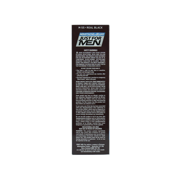 Just For Men Brush-In Color Gel For Moustache & Beard Real Black